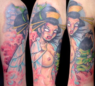 Tattoos - Pin Up tattoos - mad geisha